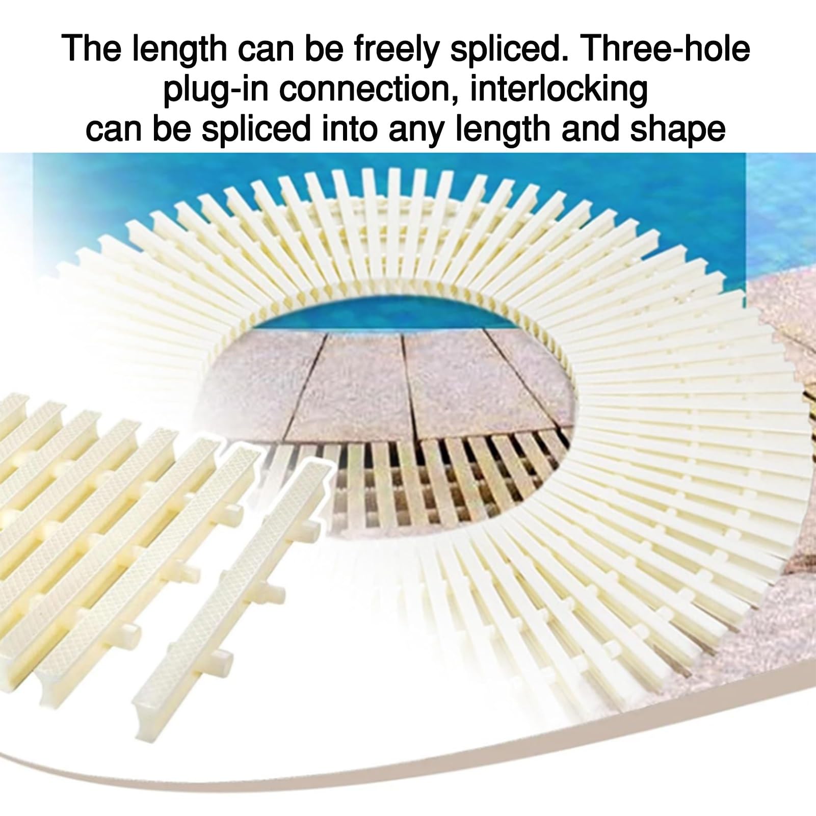 Rejillas de desbordamiento de piscina, cubierta de filtro de drenaje de ducha ABS para cubiertas de piscina y drenaje de patio
