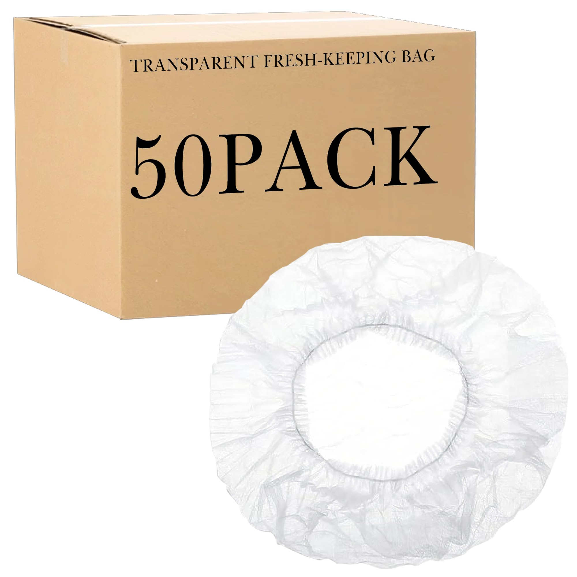 Linkidea 50 Pack Disposable Kitchen Appliance Dust Covers, Clear Elastic Plastic Bags for Rice Cookers, Air Fryers & Slow Cookers (Transparent)