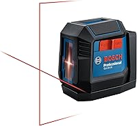 Bosch GLL50-20 Self-Leveling Cross-Line Laser Level 50ft Range, IP55, Magnetic Mount, AA Batteries Included
