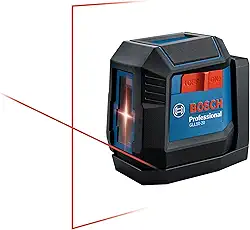 BOSCH GLL50-20 Laser de linha cruzada autonivelante de 50 pés, inclui suporte magnético integrado e 2 pilhas AA