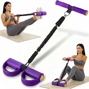 Pedal Resistance Band with Handle Upgraded Multifunction Tube for Exercise