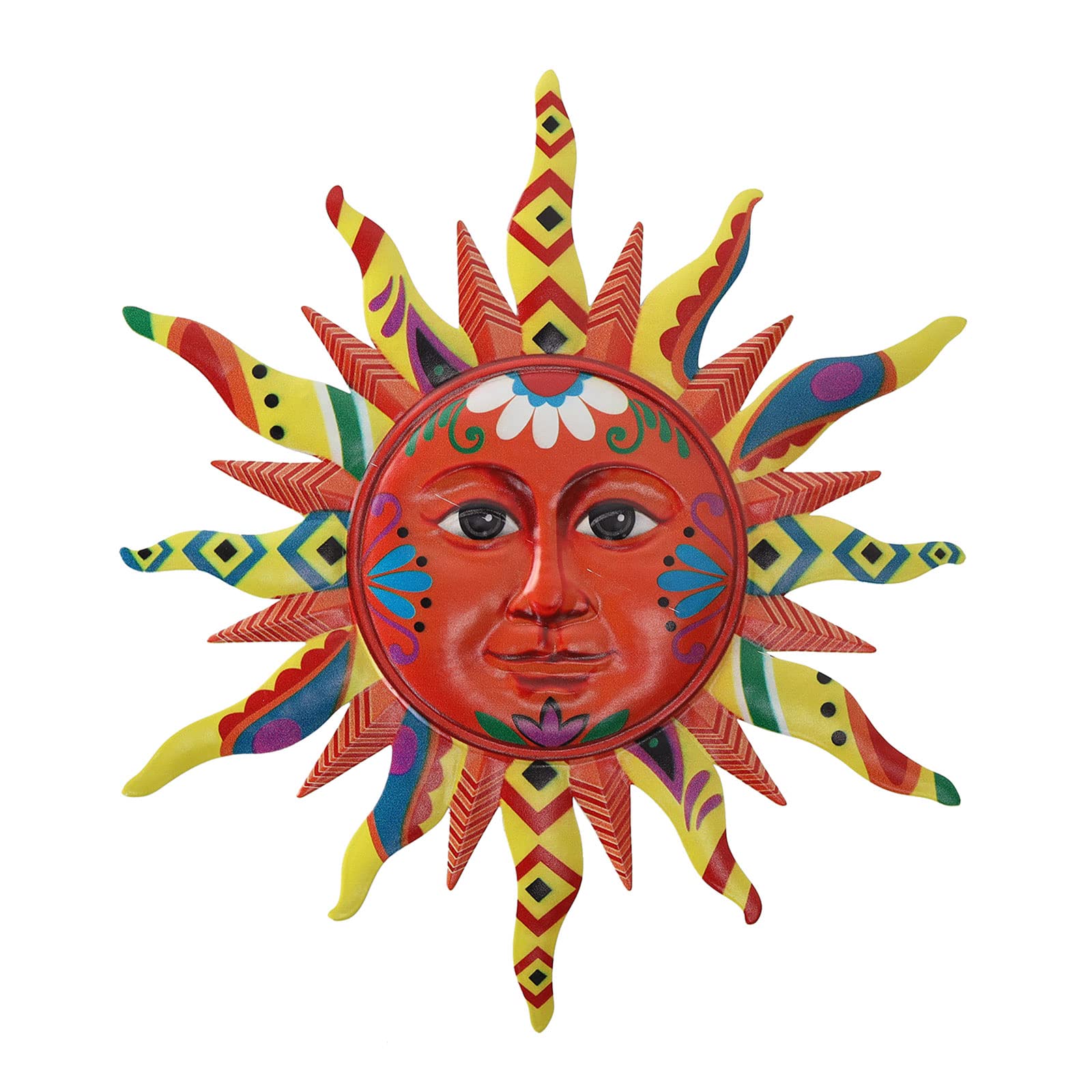 EYONGLION Metal Sun Wall Decor Outdoor-3D Sun Face Wall Art Decoraions for Garden Patio Fence
