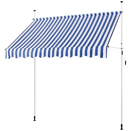 Yaheetech Store Banne Rétractable 250 cm Auvent Manuel avec Manivelle
