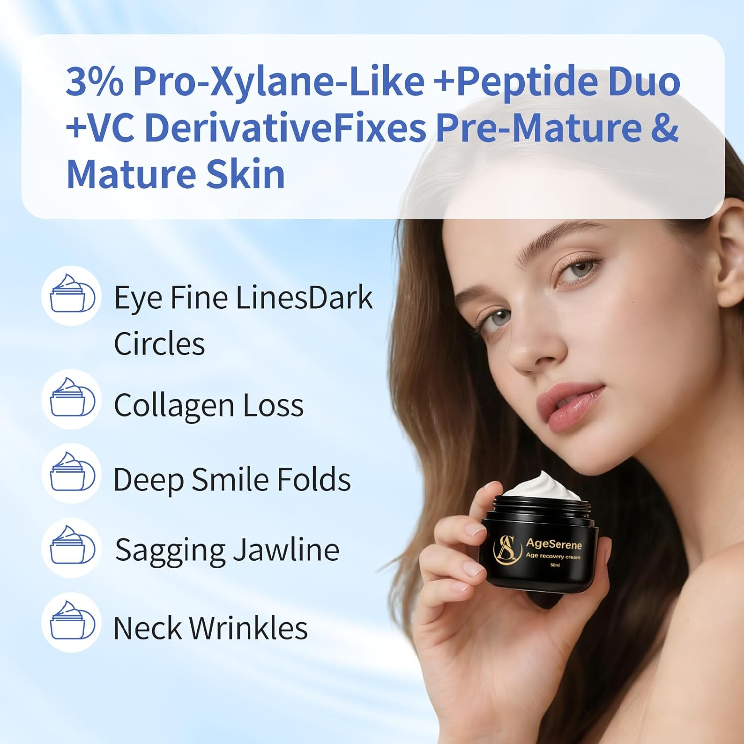 Anti-Aging Night Cream for Women, Face Moisturizer to Reduce Wrinkles and Firm Skin, Peptides, Vitamin C & Vit E, Hypoallergenic, Anti-Aging Skin Care For Face - Image 3