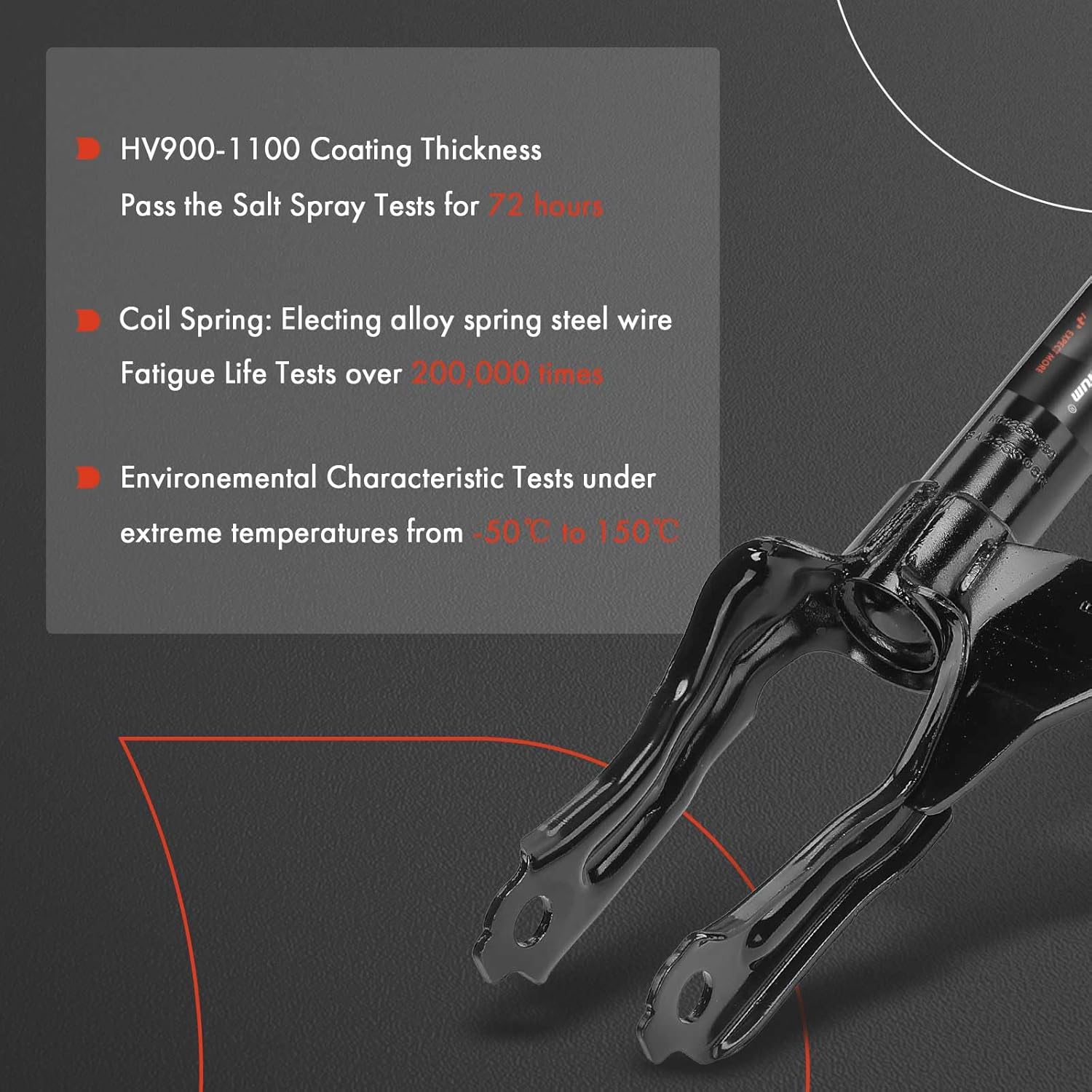 A-Premium Front Complete Strut and Coil Spring Assembly Compatible with Dodge Durango 2016-2022, V8 Models only, 2-PC Set