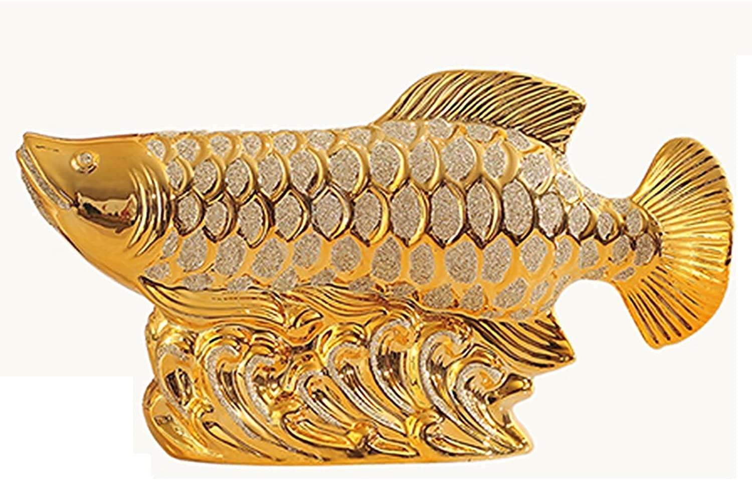 Adornos de Estatua Fengshui, estatuas de Peces Dorados, artesanías de Escultura de cerámica, hogar, Sala de Estar, TV, gabinete, decoración de Oficina, Regalos