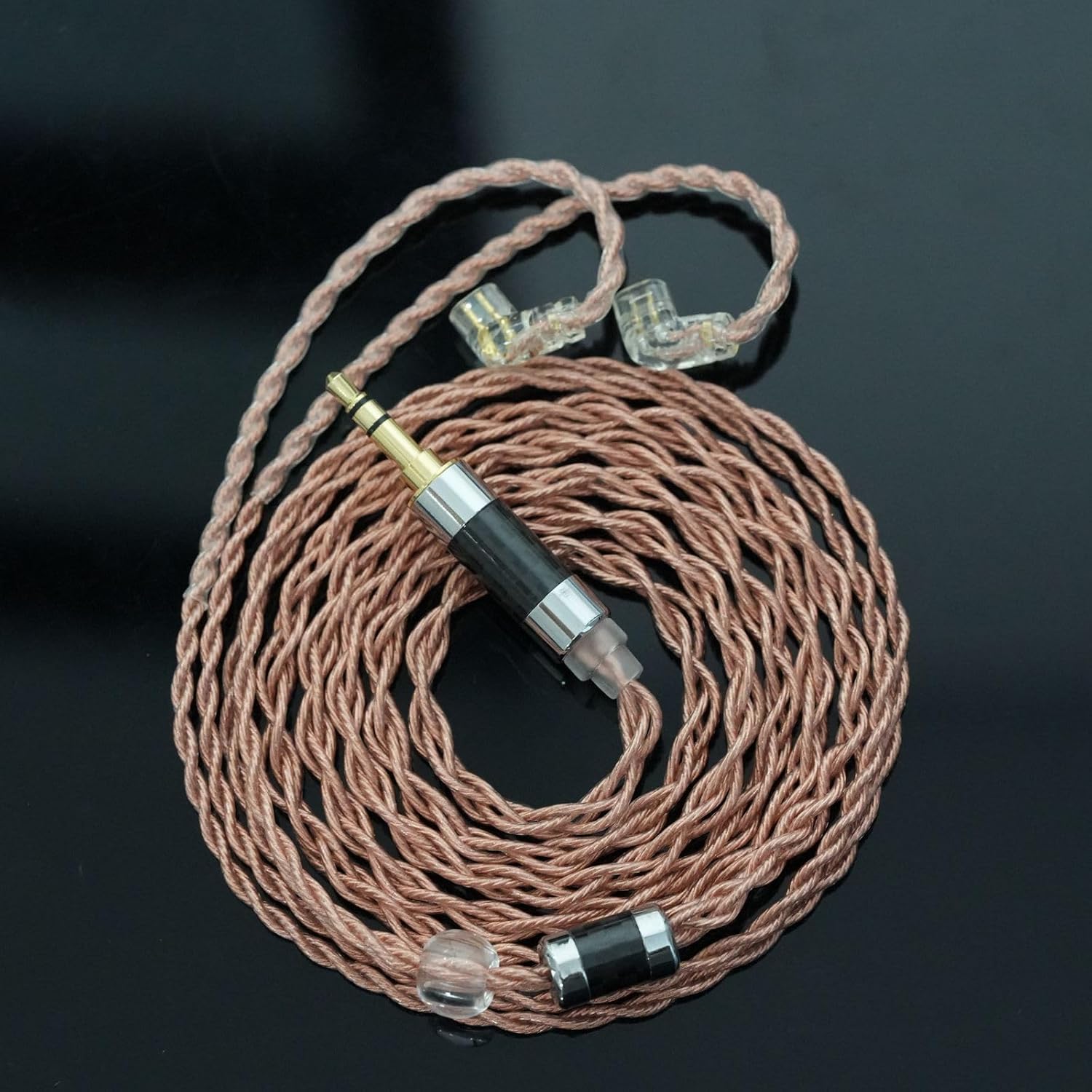 4Core Pure Copper IEM Replacement Cable 2 Pin Earphone Upgrade Cable with 3.5MM Plug for KZ EDX PRO ZSN PRO X ZSX CCA CRA PRO C12 Earphones