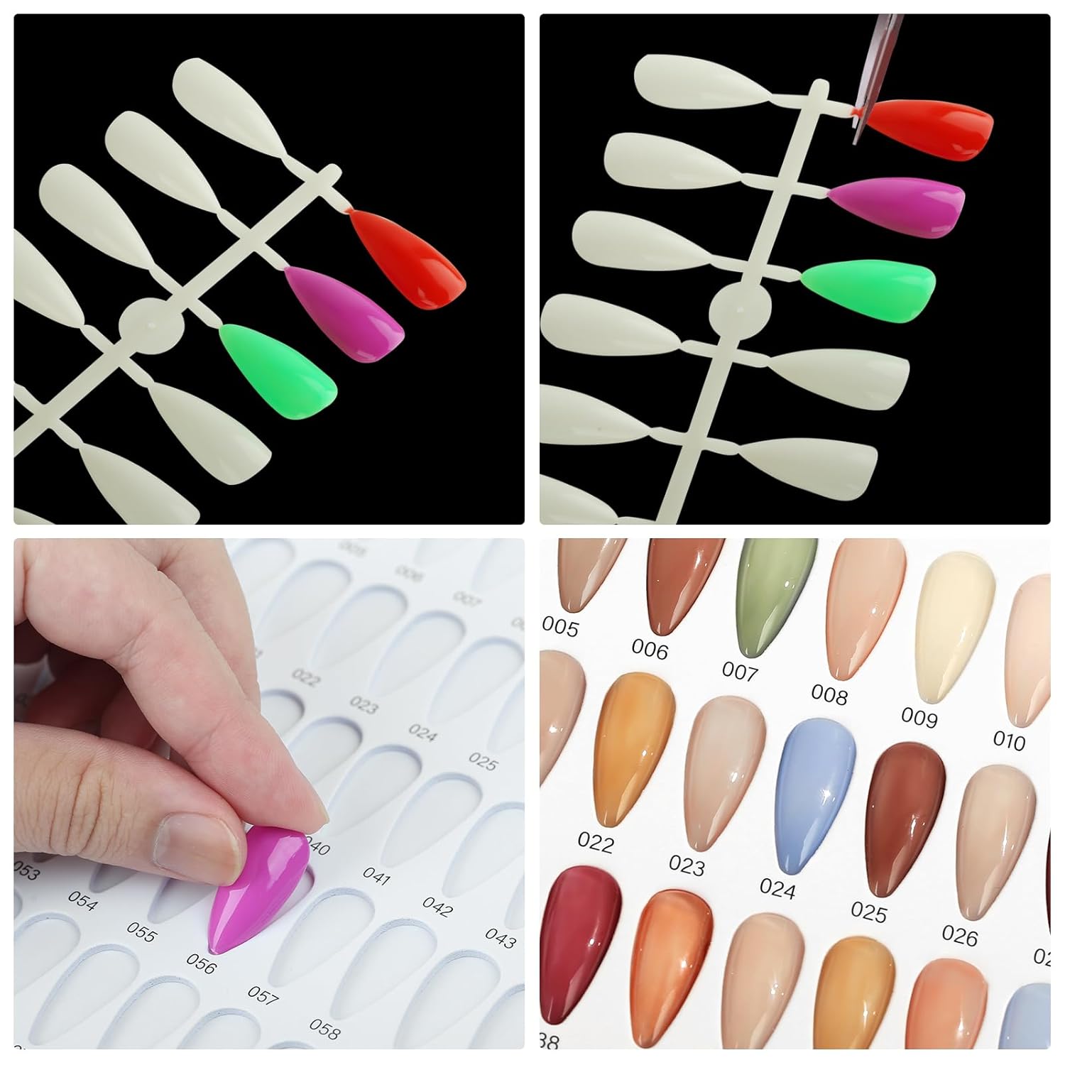 320 Nail Colors Book,Professional Nail Polish Chart Book with 360 Practice Tips & 1-400 Number Labels, Pre-Numbered Slots,Perfect for Salons and Home Use(Marble)