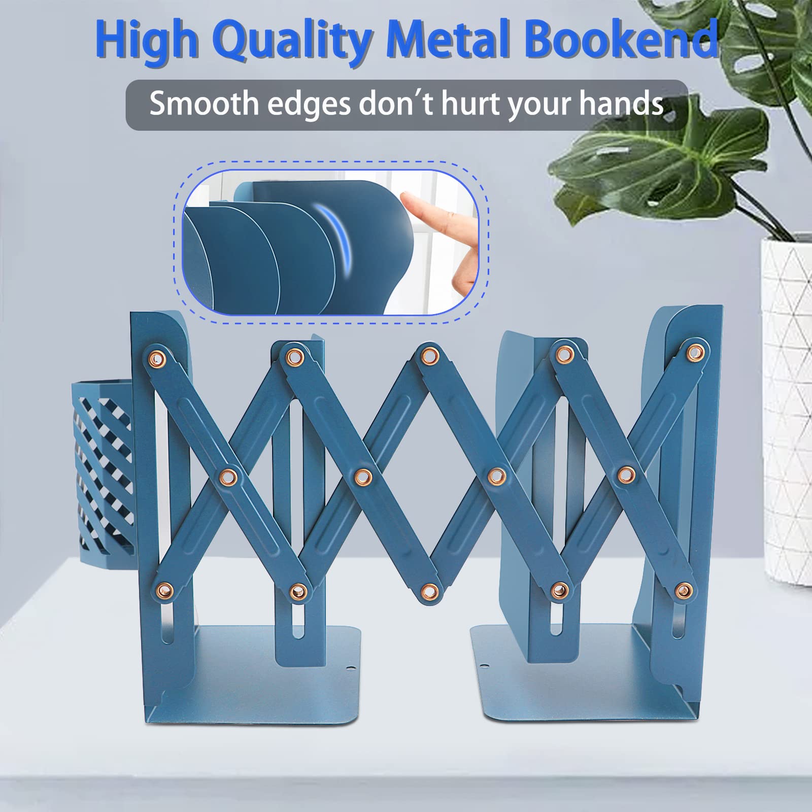 Heavy Book Ends To Hold Large Books Gtouse Adjustable Book Ends, Expandable Metal Bookends, Heavy Duty Book Holder Desktop Book Stand Organizer For Home Office School Expandable Bookends