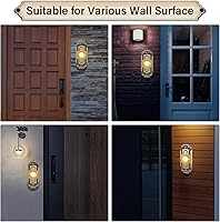 Vista 7 de Timbre de puerta con iluminación de metal resistente vintage, botón de timbre LED rectangular de bronce de 3.15 pulgadas, interruptor de timbre