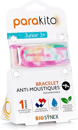 Bracelet Anti-Moustiques Réutilisable PARAKITO