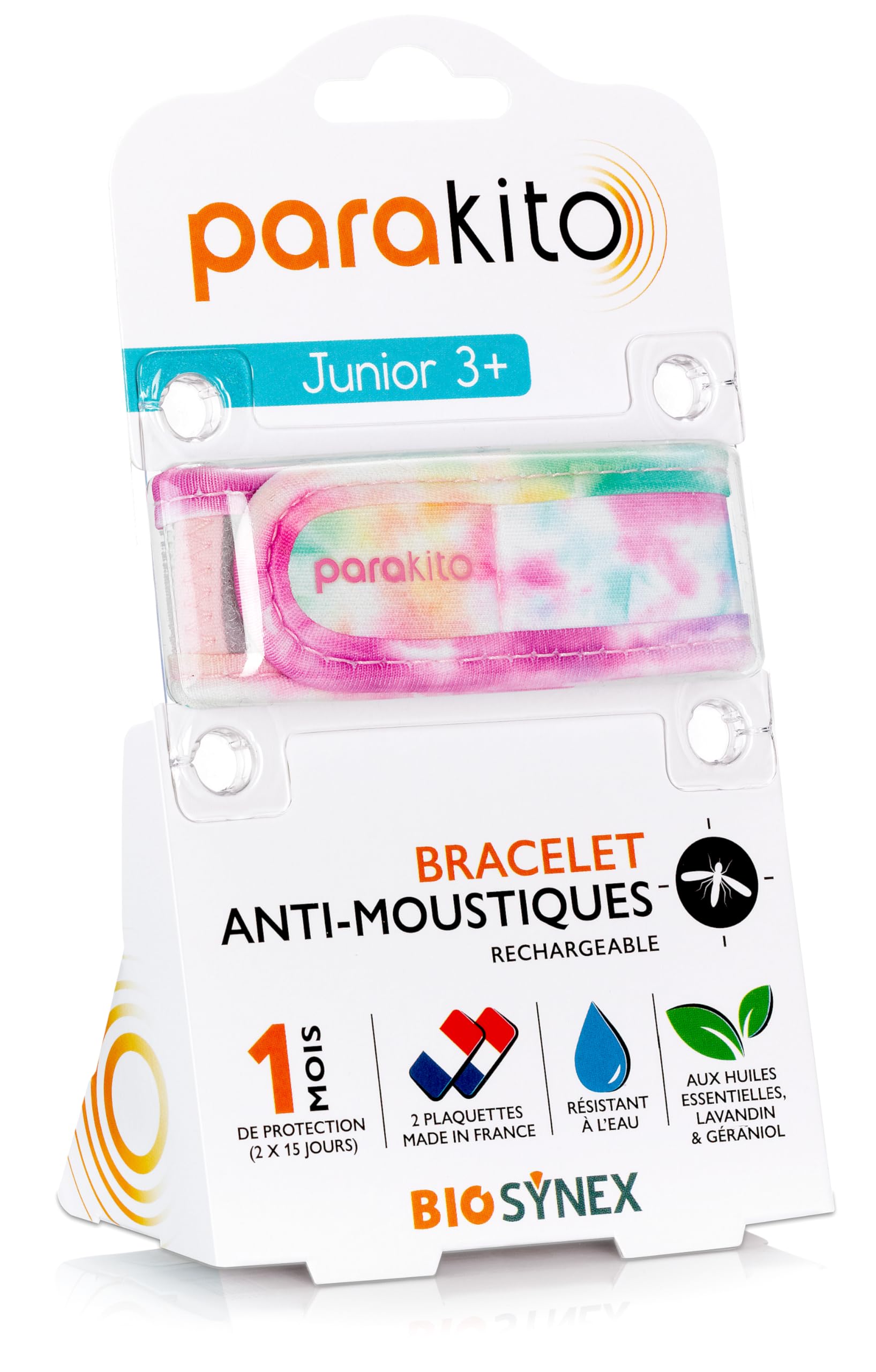 Parakito – Reusable Mosquito Repellent Bracelet – 2 Pads Included with Essential Oils – 1 Month Protection – Deet Free – Junior Size 3+ (Tie & Dye)-image-32
