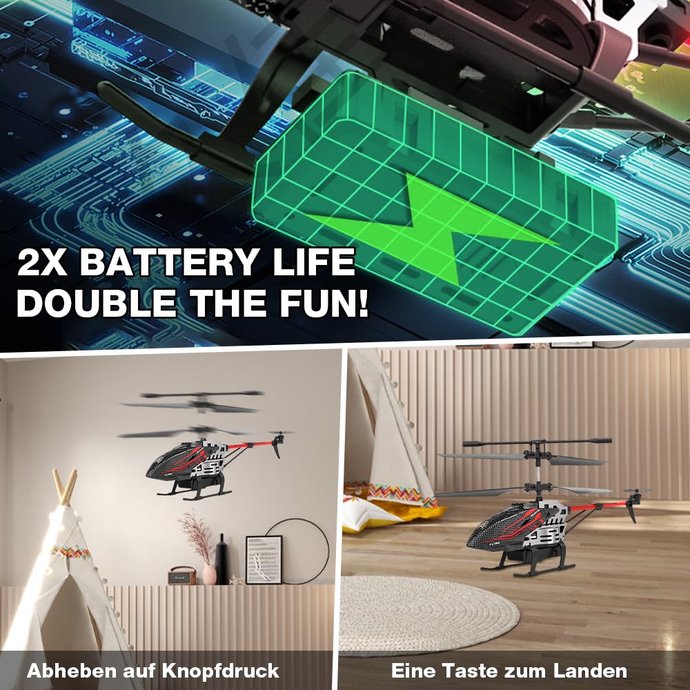Helikopter RC zdalnie sterowany, 2,4 G, zdalnie sterowany helikopter 3,5 kanał, stała wysokość, start za pomocą jednego przycisku, helikopter RC samolot z oświetleniem LED dla dzieci
