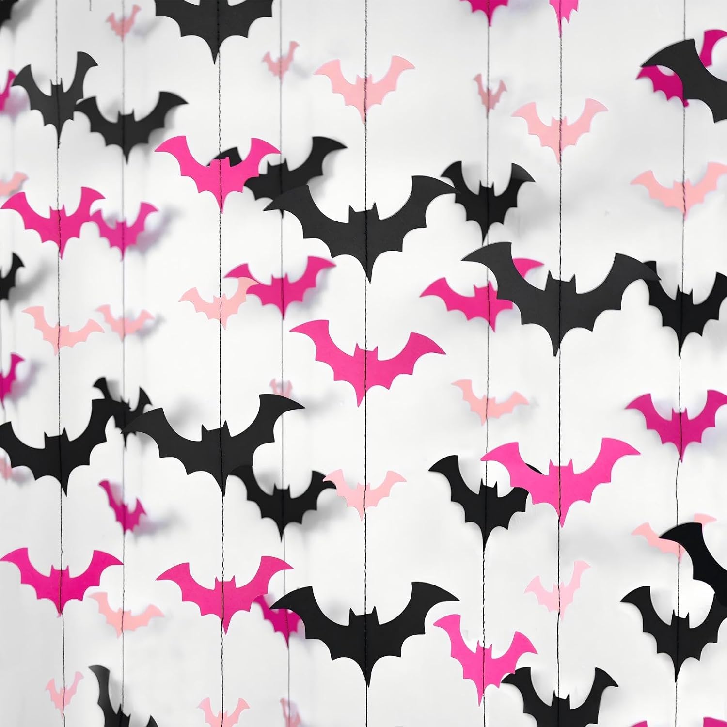 Black Bat Garland Halloween Decorations Hanging Halloween Garland