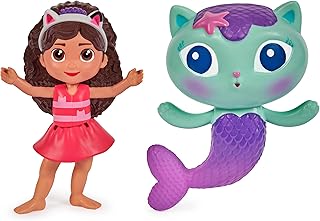 Swimways Gabby’s Dollhouse Floatin' Figures, Swimming Pool Accessories & Kids Pool Toys, Party Supplies & Water Toys for Kids Aged 3 & Up, Gabby & Mercat 2-Pack
