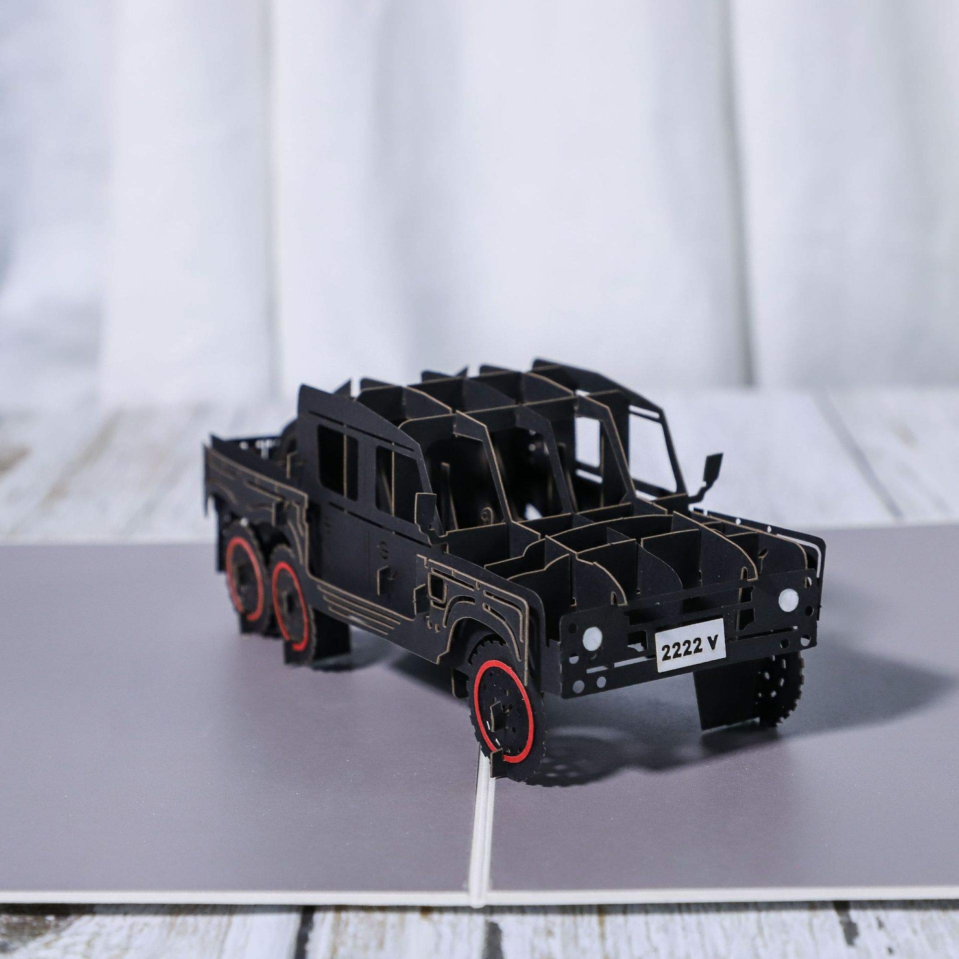 yaartz3D Pick up truck Pop Up Card, All Occasion Card for Men, Birthday, Anniversary, Christmas, New Year, Promotion, Graduation, Retirement Trip