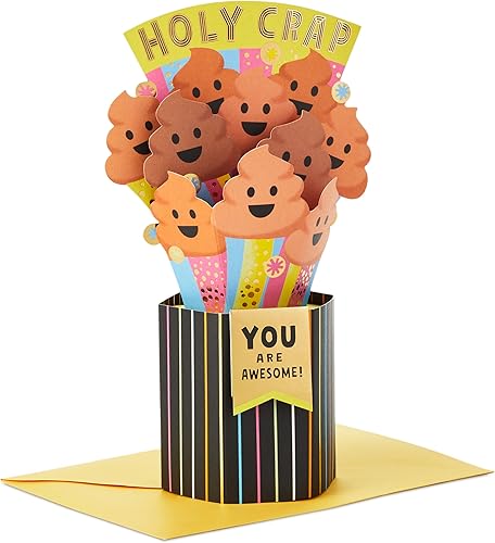 Hallmark Paper Wonder Shoebox - Tarjeta desplegable (Holy Crap, You are Awesome) para cumpleaños, felicitaciones, graduación, todas las ocasiones