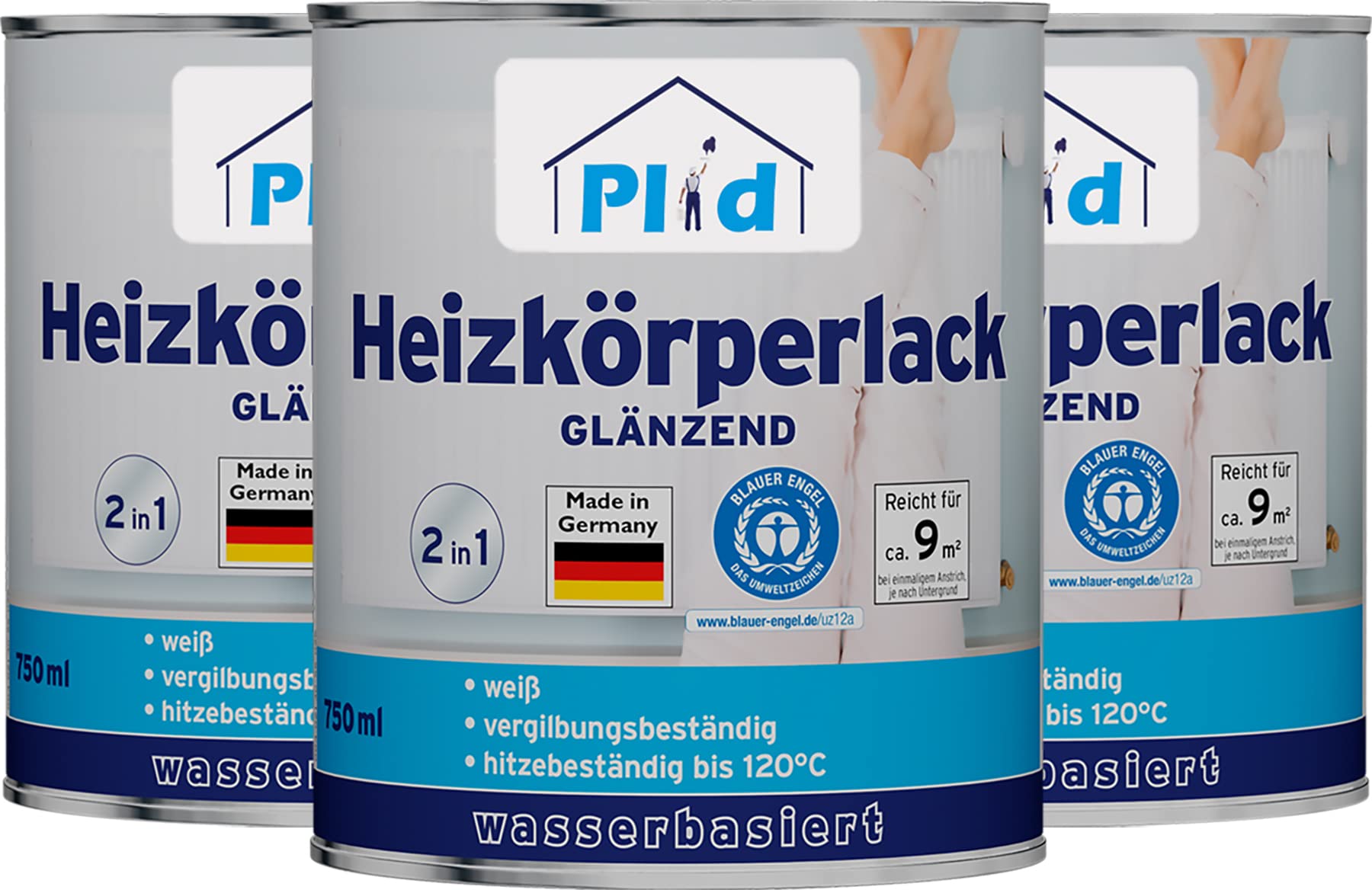 prinzcolor LF - Pintura térmica para radiadores (2,25 L), color blanco brillante