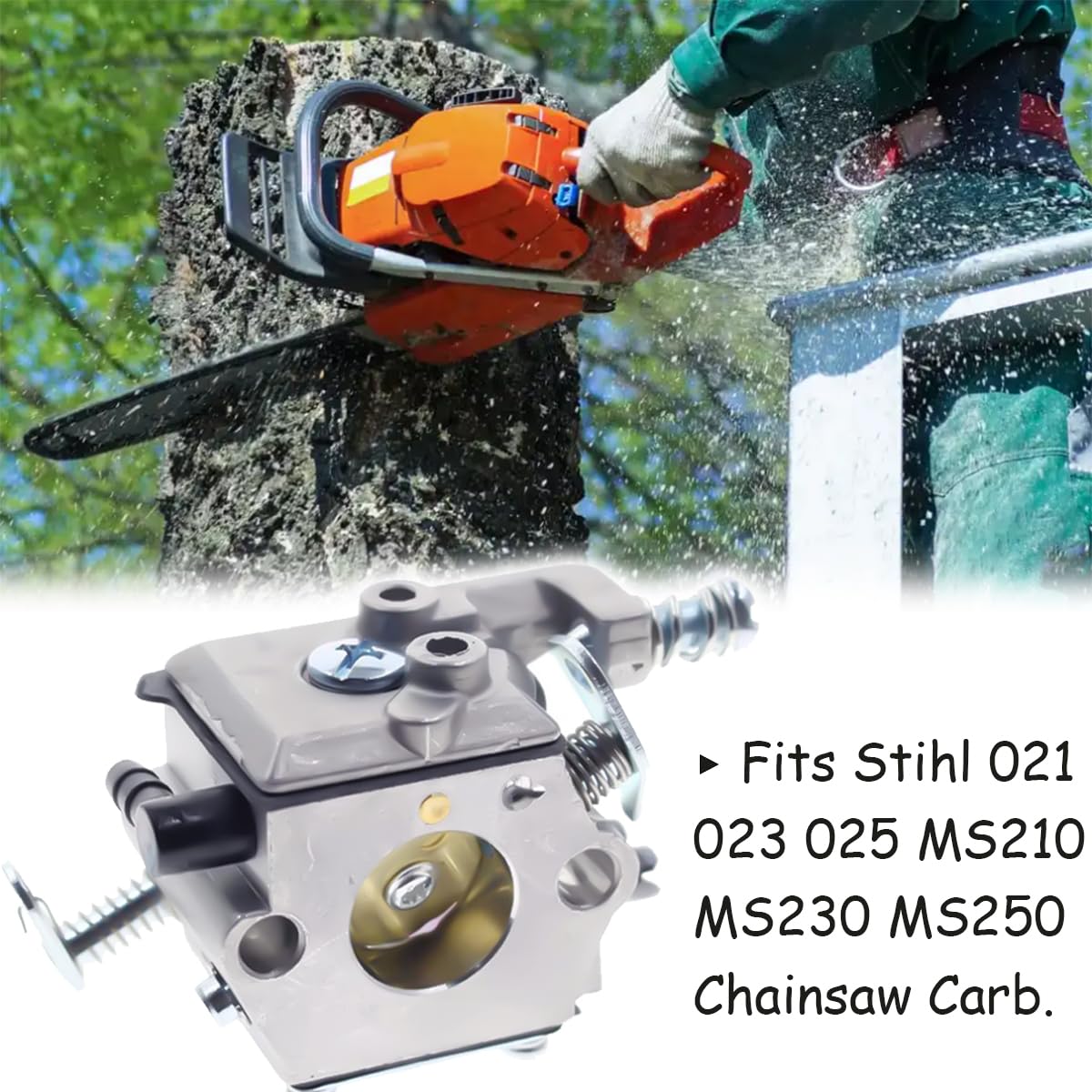 Qiuwanzia MS250 Carburetor for Stihl 021 025 023 MS 250 MS230 MS210 Chainsaw Replace Parts for Walbro C1Q-S76 C1Q-S76A 1123 120 0605 WT-215 WT-286 C1Q-S11E C1Q-S11G with Ignition Coil Air Filte - Image 3