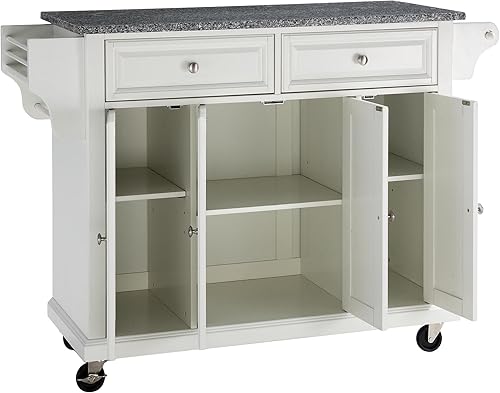 Miniatura 2 de Crosley Furniture isla de cocina con ruedas, Madera, Blanco