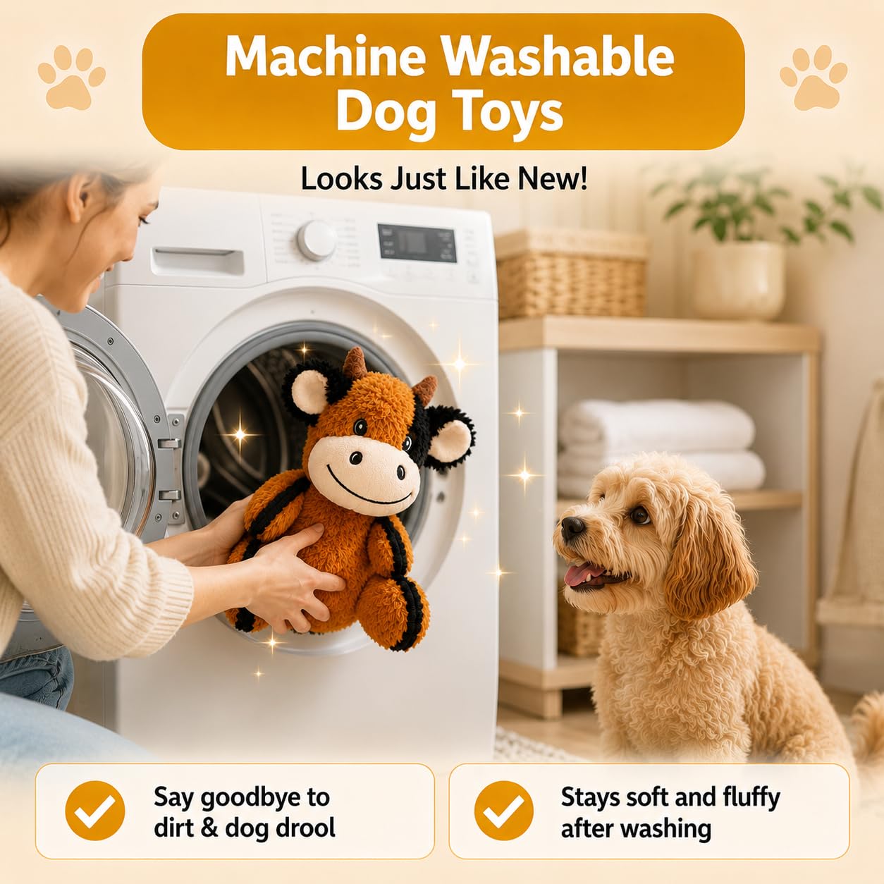 Drmstow Lot de 3 jouets couineurs en peluche pour chiens de petite, moyenne et grande taille