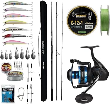 YekOutdoor Y ksek Performans Okuma Olta Seti Okuma Alijos Surf 435 cm 100+250 gr 3 Par a&Okuma Azores ZXP-8000 6+1 bb Olta Makinesi