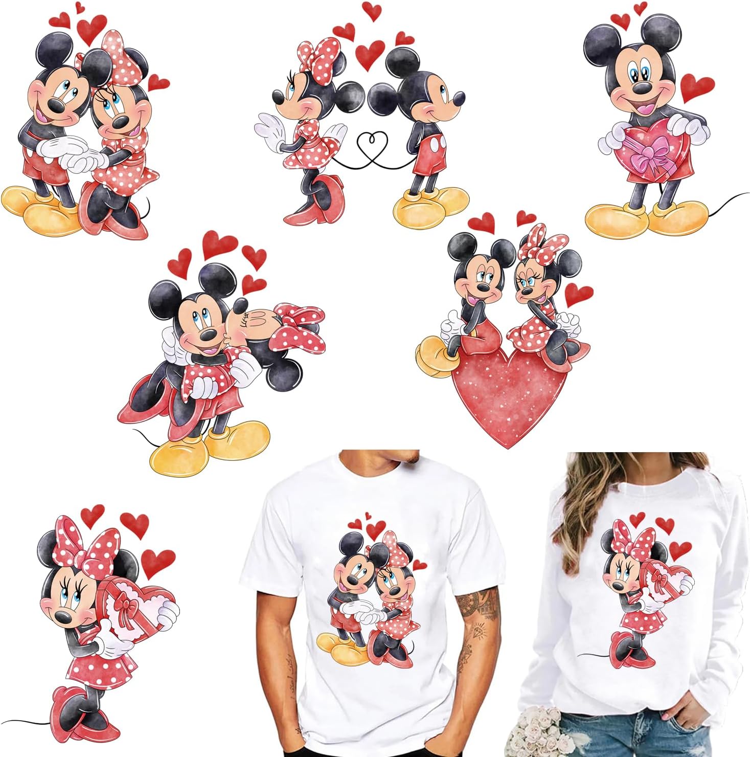 Amazon.com: 24 Sheets Valentines Heat Transfer Patches Washable ...