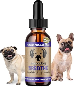 MycoDog Breathe - Respiratory Support Supplement for Dogs - Mushroom Drops