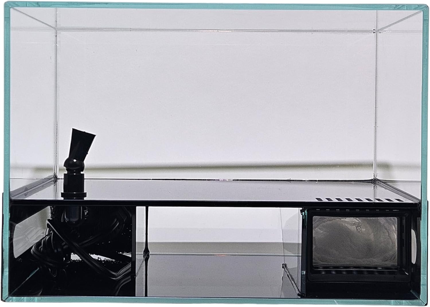 LIFEGARD Low Iron Ultra Clear 4 Gallon Crystal Aquarium with Built in Back Filter with High Polish Filter Sock – 45° Beveled Edge, Rimless Glass, Rectangular Style with Directional Jet Flow