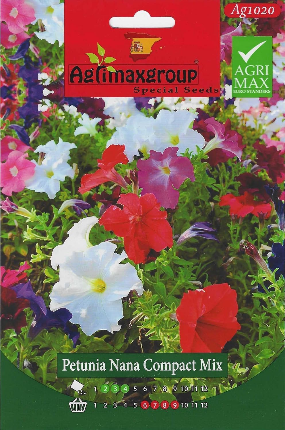 Petunia Mix flower seeds | Agrimax | Mixed multi pack Seeds | Heat & Drought Tolerant | Ground Cover Plant | 5g seeds