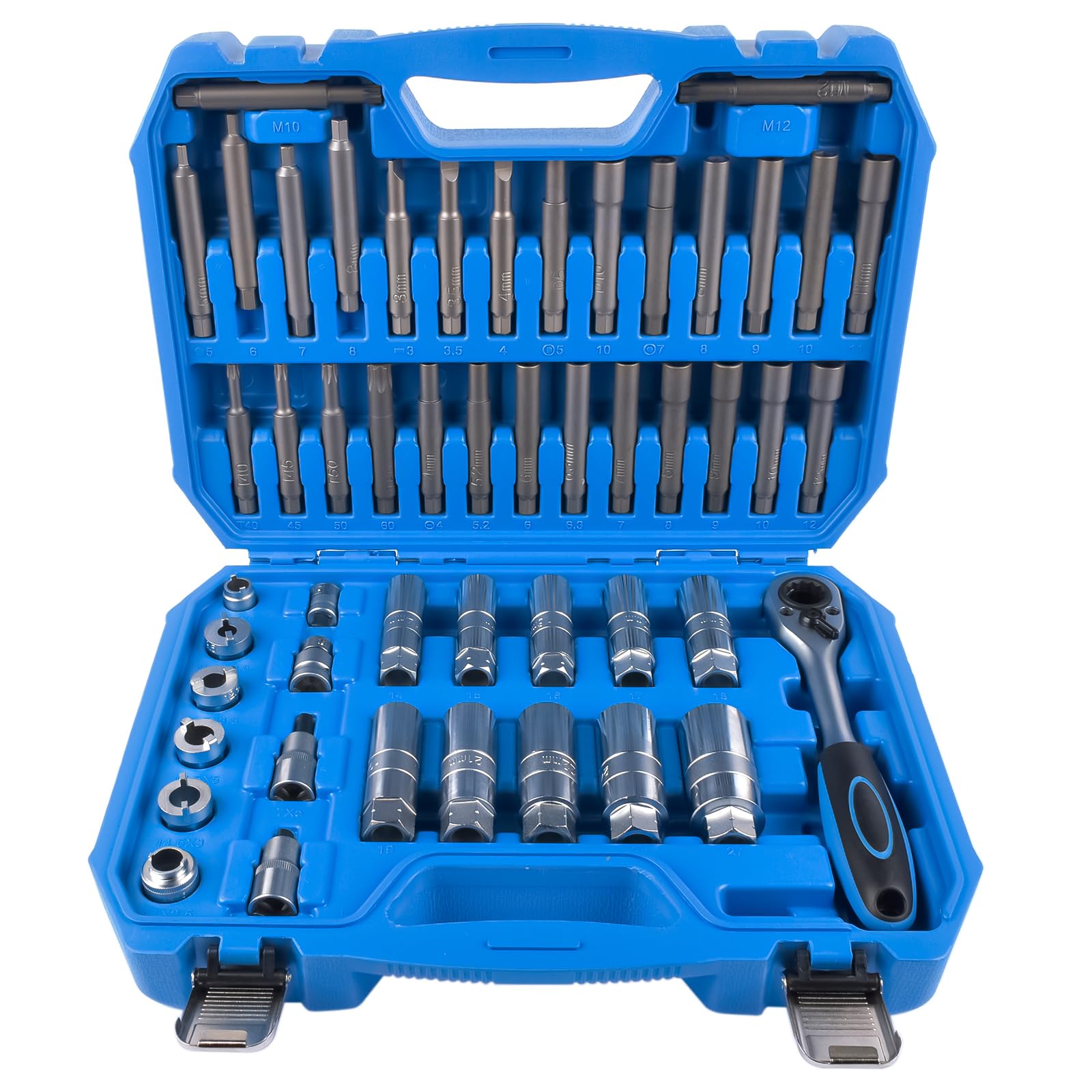 Bisenya 50Pcs Ammortizzatore Socket Chiave Set Ammortizzatore Nut Removal Tool Compatibile con V-W Hon-da Fo-rd Citr-oen