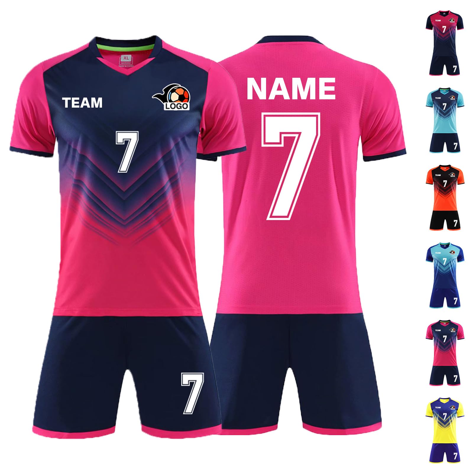 LAIFU Trikot Kinder Manner Jungen Benutzerdefiniert Trikot Personalisierte Jeder Name Nummer Team Logo