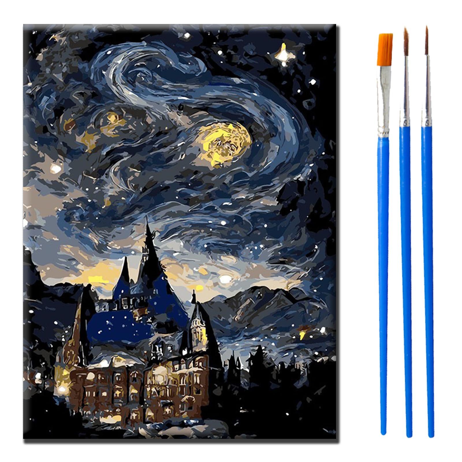 Amazon | wowjimi 数字油絵 手塗り 40*50cm DIY絵 初心者 時間をつぶす