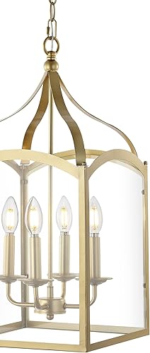 Miniatura 7 de JONATHAN Y JYL7403C Ruth - Farol tradicional clásico de metalcristal LED colgante moderno industrial de granja, comedor, sala de estar, cocina,