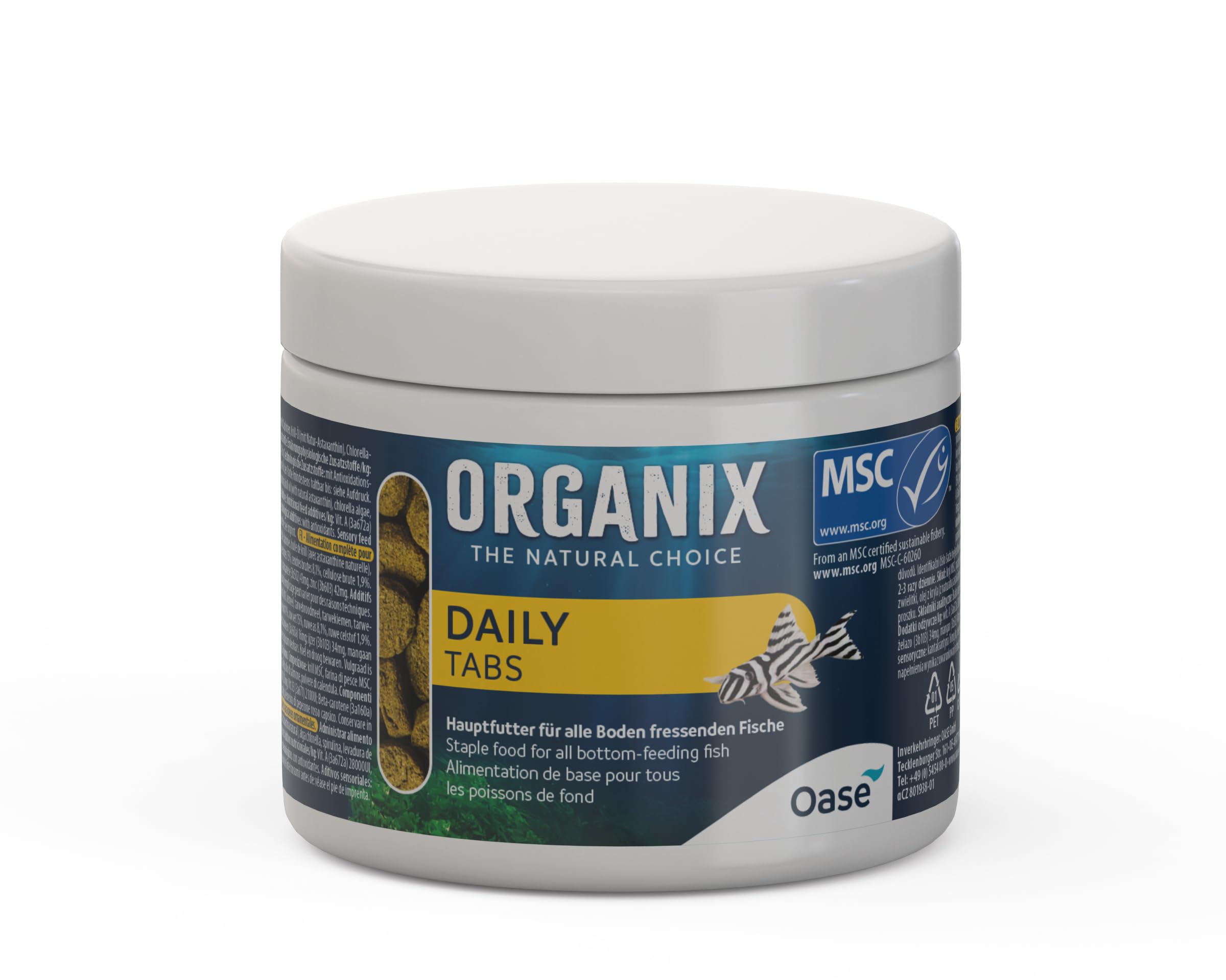ORGANIX Daily Tab 175 ml – Hauptfutter für Bodenfresser – vitaminreicher Mix für langanhaltenden Genuss der Aquarienbewohner
