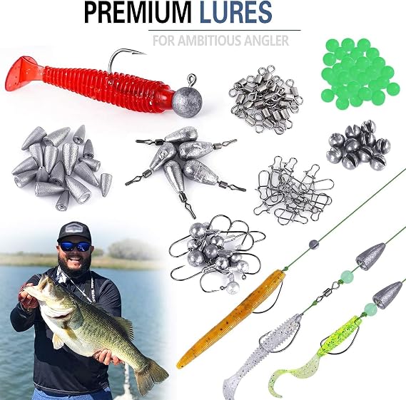 Valkyrie 302 Piece Bag Fish Fishing Rod Needle Silicone Lead Counterfeit Bait Set 1. Quality Complete Set Folding Box