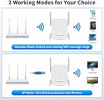 WiFi Extender, WiFi Extender Signal Booster up to 1200Mbps, Dual Band 2.4GHz & 5GHz WiFi Range Extender with Ethernet Port, Wireless Internet Repeater for Home, Compatible with Alexa, & Smart Devices