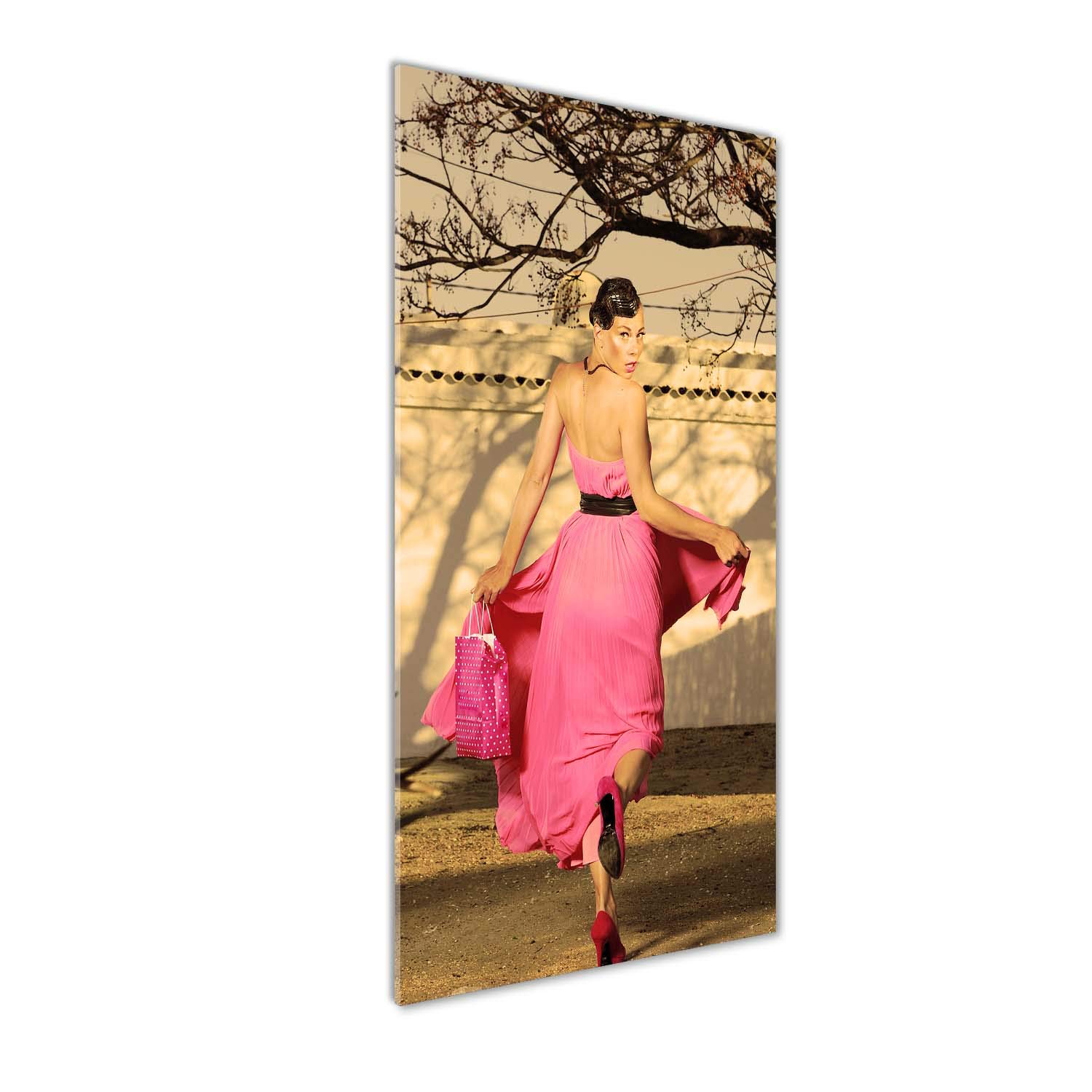 Déco Mural derrière Le Plastique Tulup - Image Acrylique 50x125 Femme en Rose
