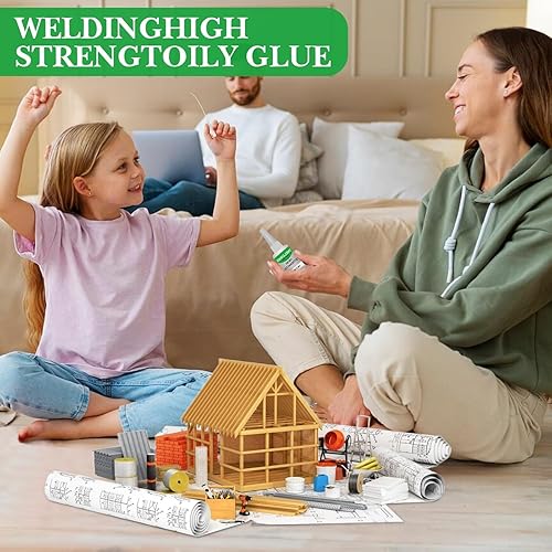 Miniatura 9 de Paquete de 2 pegamento aceitoso de alta resistencia, multifuncional, reparación rápida, pegamento de soldadura instantánea para metal, plástico,