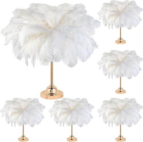 80 plumas de avestruz naturales grandes de 14 a 16 pulgadas a granel para manualidades, boda, fiesta, centro de mesa, jarrón