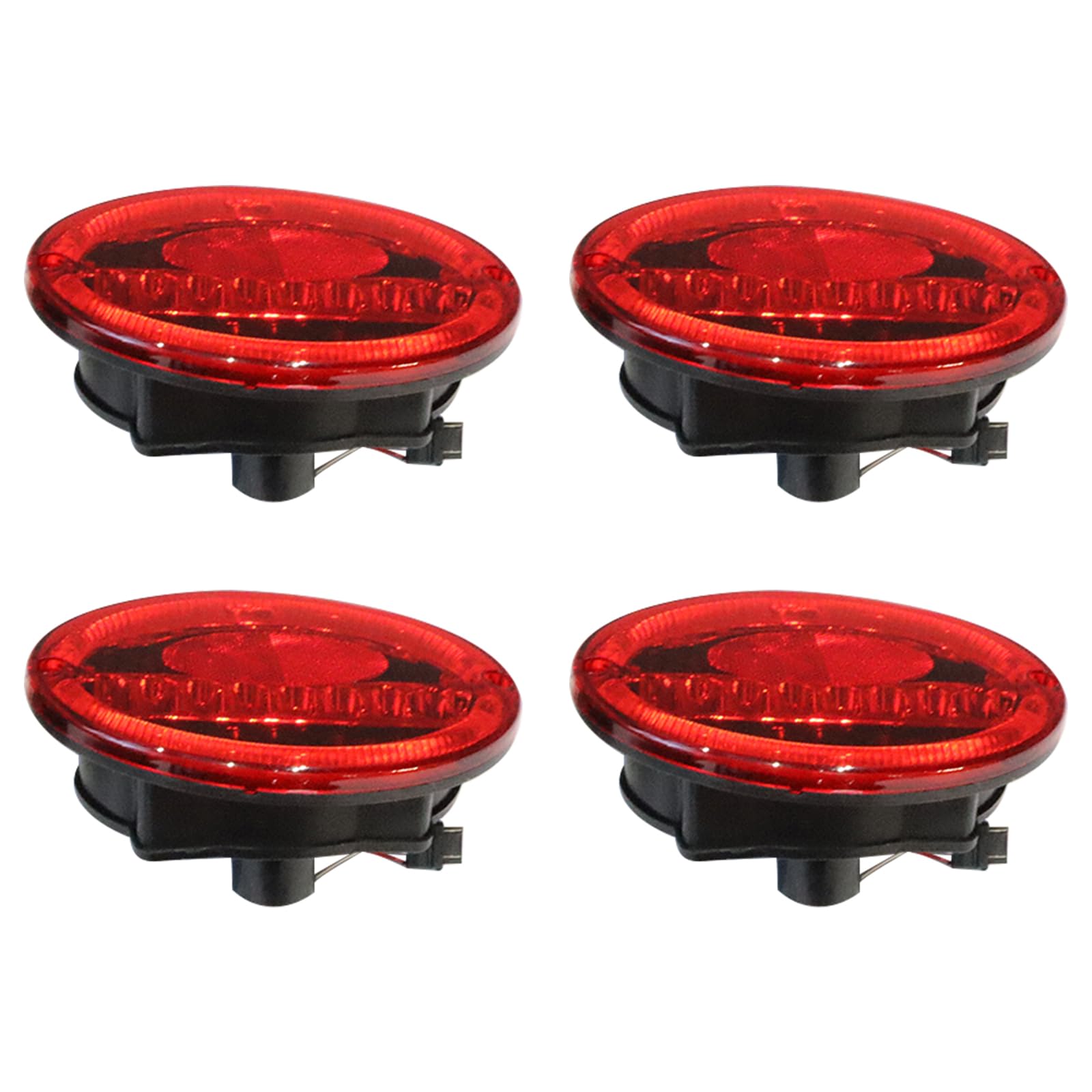 4 PCS LED Tail Lights Assembly Set For 1997-2004 Corvette C5, Rear Turn Signal Brake Lamps with Resistors - Red