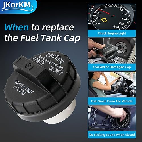 Vista 70 de Tapa del depósito de combustible, tapa de gasolina para Jeep Wrangler JK 2003-2018, Jeep Patriot 2008-2017, Jeep Wrangler TJ 2003-2006, Jeep