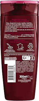 L'Oréal Paris - Strength Booster Shampoo for Weakened Hair - Reinforced Lengths, Less Visible Scalp - Enriched with Aminexil + Caffeine + Arginine - Elseve Full Resist - 300 ml