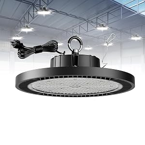 1 Pack UFO LED High Bay Light 200W 30000LM 5000K AC100-277V UFO High Bay LED Shop Light with