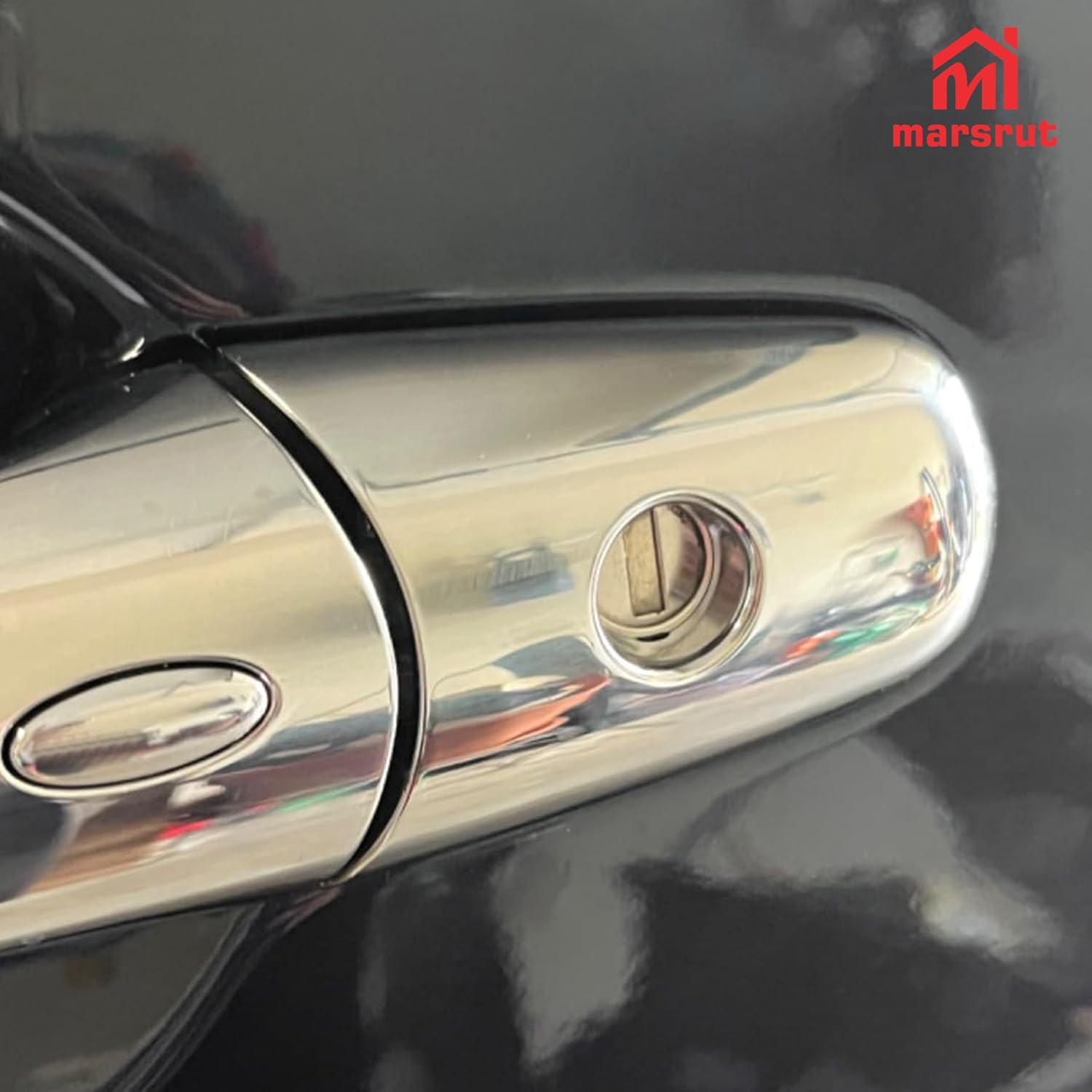 Door Handle Cover Fit for NISSAN Armada 2017-2020 80646-1BA0A for Infiniti QX60 QX70 QX80 2014-2019 EX35 FX35 FX50 QX50 QX56, Left Driver Front Outside Exterior Car Door Handle Escutcheon with Keyhole