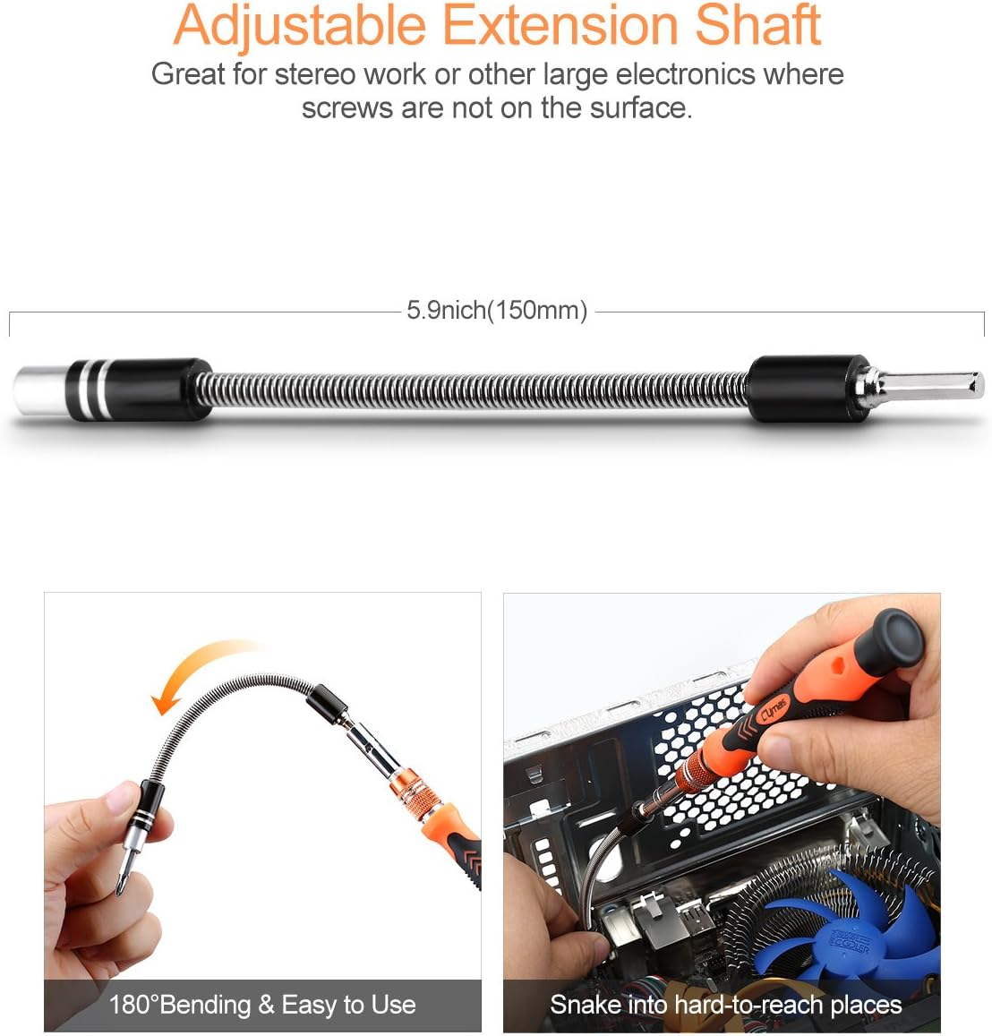 MEKBOK Precision Screwdriver Set, 58 in 1 with 54 Bits Magnetic Driver Kit,Electronics Repair &Disassemble Tool Kit for PC, iPhone 7,iPhone 6 and Other Smart Phone, Tablet,Game Console, Clock, etc. : Electronics