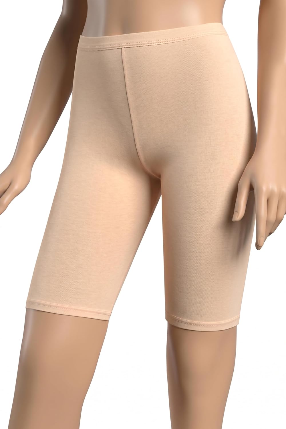 Öts Premium Kadın Kısa Tayt -%96 Pamuk,%4 Elastan, İnce Bel Lastikli, Nefes Alabilen, Diz Üstü Şık ve Rahat Tayt, Günlük ve Spor İçin Uygun - Siyah/Beyaz/Ten Rengi - Görsel 1
