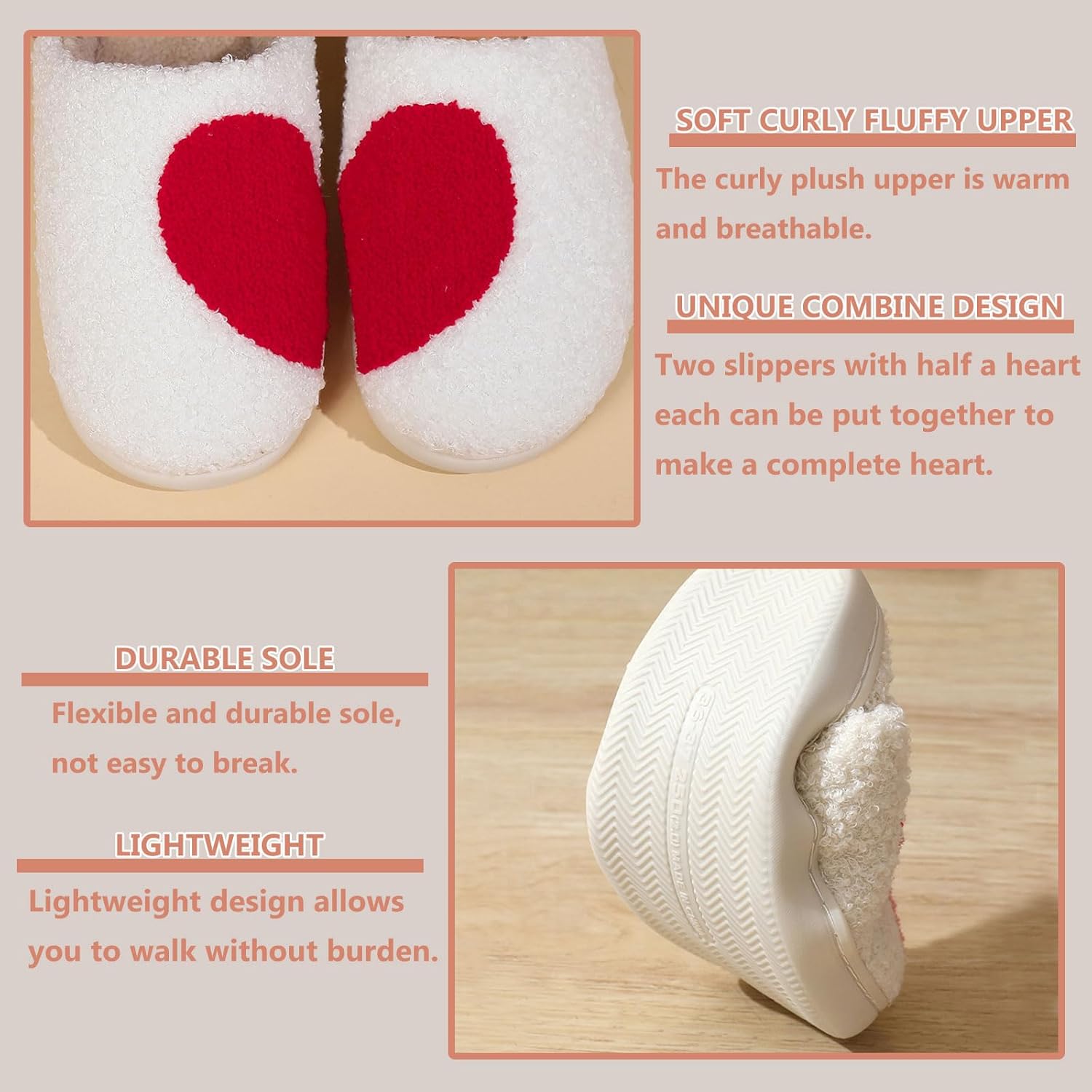 Cartoon Slippers for Womens Mens Cute Cozy Plush Warm Slip-on House Shoes for Indoor and Outdoor Meet Me at Midnight Strawberry Mushroom Evil Eyes Love Heart Slippers - Image 4