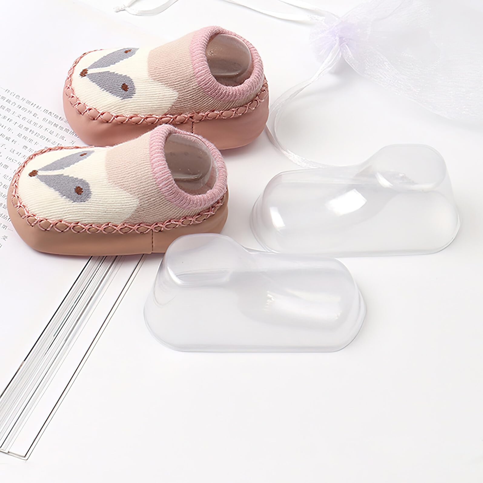 100 Stück Teiliges Kunststoff Babyfuß formen Robuste Display ständer für Babysocken Transparente Schuhspanner für Lauflernsocken und Babyschuhformierung