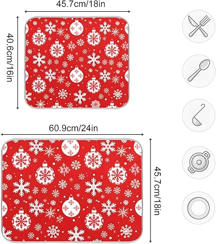 Vista 32 de Tapete de secado de platos de mariposas botánicas para encimera de cocina, almohadilla de secado de microfibra absorbente, grande, 18 x 24 pulgadas